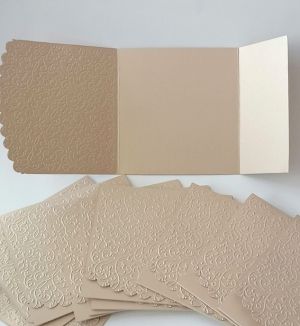 Перлени Релефни заготовки за картички - Champagne - 1 бр.