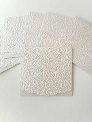 Перлени Релефни заготовки за картички - Light Crema - 1 бр.