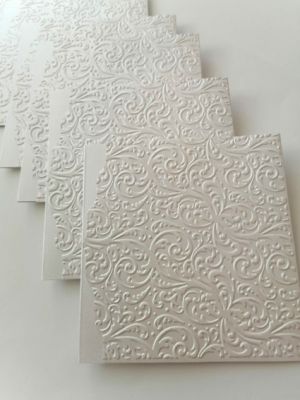 Перлени Релефни заготовки за картички - Light Crema - 1 бр.