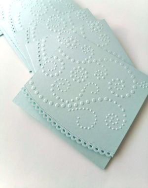 Перлени Релефни заготовки за картички - Aquamarine - 1 бр.