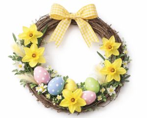 Плетен венец естествени клонки - 15 см