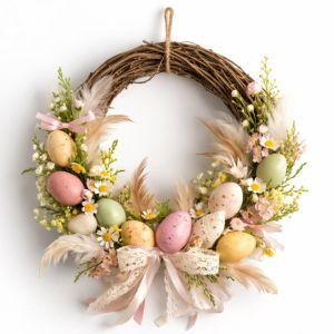 Плетен венец естествени клонки - 20 см