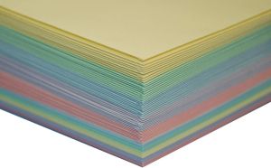 Комплект картички с пликове Пастелни цветове  - 12,7 х 17,70 см - 40 бр 