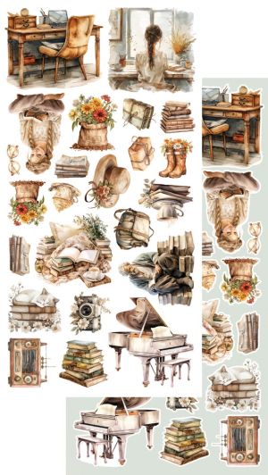 Комплект дизайнерска хартия - Natural Beauty - 6 листа