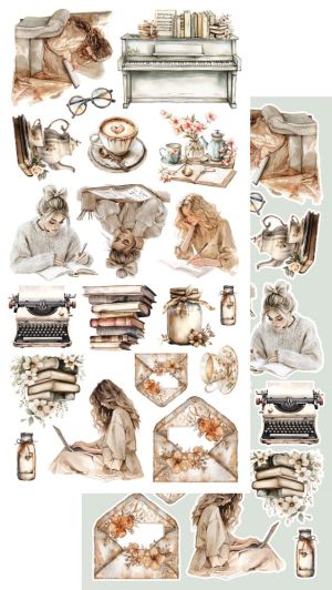 Комплект дизайнерска хартия - Natural Beauty - 6 листа