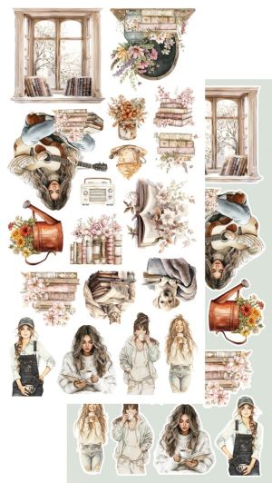 Комплект дизайнерска хартия - Natural Beauty - 6 листа