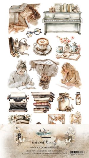 Комплект дизайнерска хартия - Natural Beauty - 6 листа