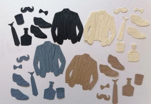 Елементи от хартия - За мъже - 32 елемента