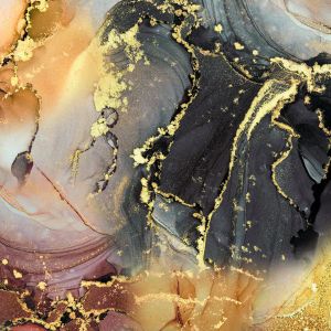 Комплект дизайнерскa хартия с металиков печат - Marble Imperial Topaz - 36 листа