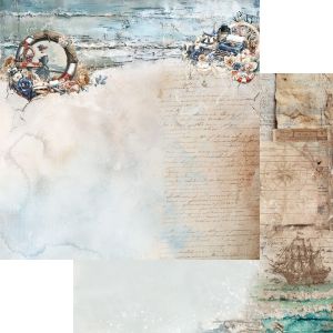 Комплект дизайнерска хартия - Ocean Blue - 6 листа