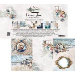 Комплект дизайнерска хартия - Ocean Blue - 6 листа