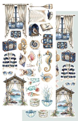 Комплект дизайнерска хартия - Ocean Blue - 6 листа