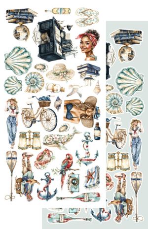 Комплект дизайнерска хартия - Ocean Blue - 6 листа