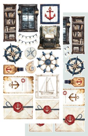 Комплект дизайнерска хартия - Ocean Blue - 6 листа