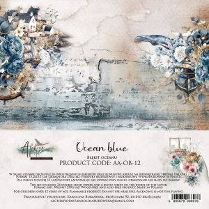 Комплект дизайнерска хартия - Ocean Blue - 24 листа