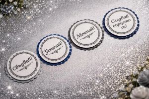 3D елементи с Пожелания – декорация за картички и скрапбук - 4 бр.