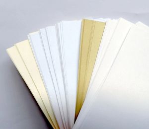 Комплект Перлена хартия 125 gms - Бяло, Шампанско и Злато - 12.50 х 30 см - 140 бр.