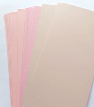 Комплект Цветен Картон - Розов микс - 10,50 х 30 см - 21 бр.