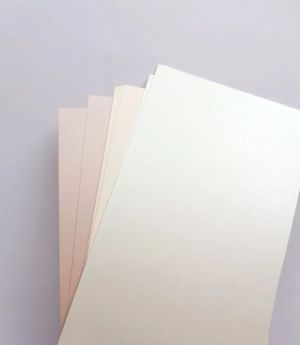 Комплект Перлен картон - Бяло, Корал и Розово - 12.50 х 30 см - 9 бр.