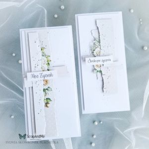 Дизайнерскa хартия - White Roses - 5 листа