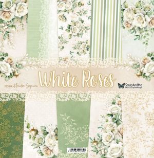 Дизайнерскa хартия - White Roses - 5 листа