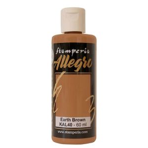 Акрилна боя Stamperia Allegro - Earth brown - 60 мл.