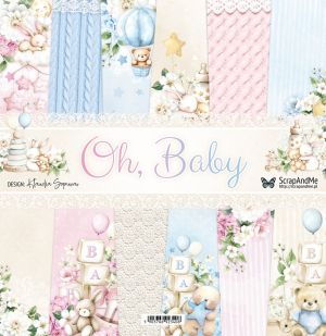Комплект дизайнерска хартия - Oh Baby - 18 лист