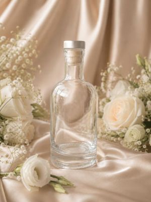 Стъклена бутилка с тапа - 6,50 х 16,00 см 
