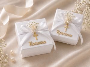 Луксозна Бяла кутия - 6,00 х 6,00 х 2,50 см