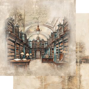 Комплект дизайнерска хартия - In the Library - 6 листа