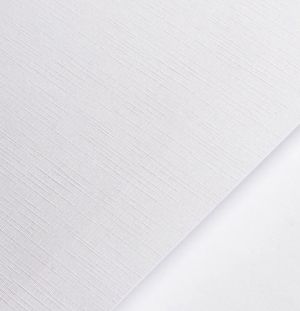Картон - Pure White ( OPALE Fabric ) Лен - A4 - 300 g/m²