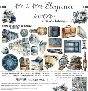 Комплект дизайнерска хартия - Mr And Mrs Elegance, Elegance and Hobby - 8 листа