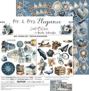 Комплект дизайнерска хартия - Mr And Mrs Elegance, Elegance and Hobby - 8 листа