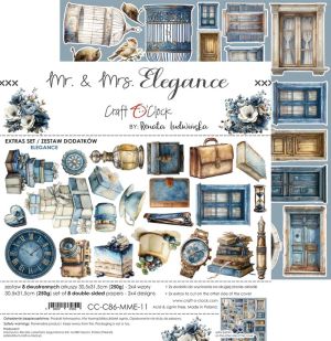 Комплект дизайнерска хартия - Mr And Mrs Elegance, Elegance and Hobby - 8 листа