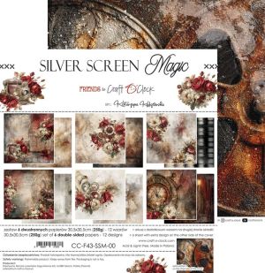 Комплект дизайнерска хартия - Silver Screen Magic - 6 листа