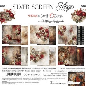 Комплект дизайнерска хартия - Silver Screen Magic - 24 листа