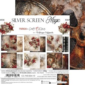 Комплект дизайнерска хартия - Silver Screen Magic - 24 листа