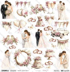 Дизайнерскa хартия - Lovely Day In Pink – Wedding 9 - 1 лист