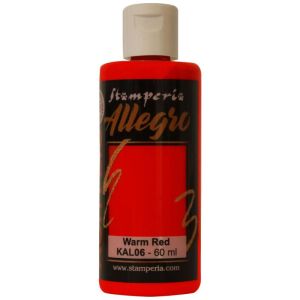 Акрилна боя Stamperia Allegro - Warm red - 60 мл.