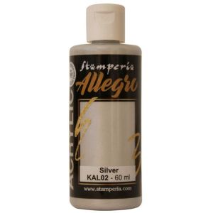 Акрилна боя Металик Stamperia Allegro - Silver - 60 мл.
