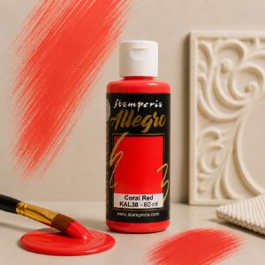 Акрилна боя Stamperia Allegro - Coral red - 60 мл.