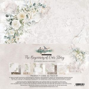 Комплект дизайнерска хартия - The Beginning of Our Story - 6 двустранни листа