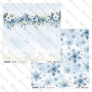 Комплект дизайнерска хартия - Winter Sparkle - 6 листа