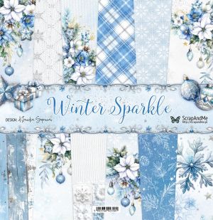 Комплект дизайнерска хартия - Winter Sparkle - 6 листа