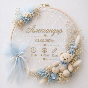 Дървен гергеф с видия  - 20,50 см