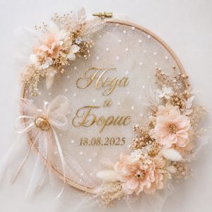 Дървен гергеф с видия  - 13,50 см
