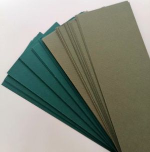 Комплект Цветен Картон - Зелен микс - 8,50 х 30 см - 60 броя
