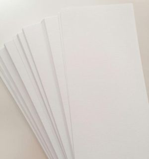 Комплект Цветен Картон - Бяло - 8,50 х 30 см - 69 броя