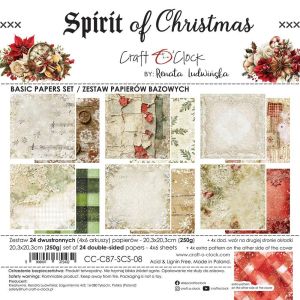 Комплект дизайнерска хартия - Spirit Of Christmas - 24 листа