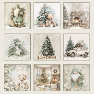 Комплект дизайнерска хартия 20,3х20,30см - Cozy Christmas - 15 листа